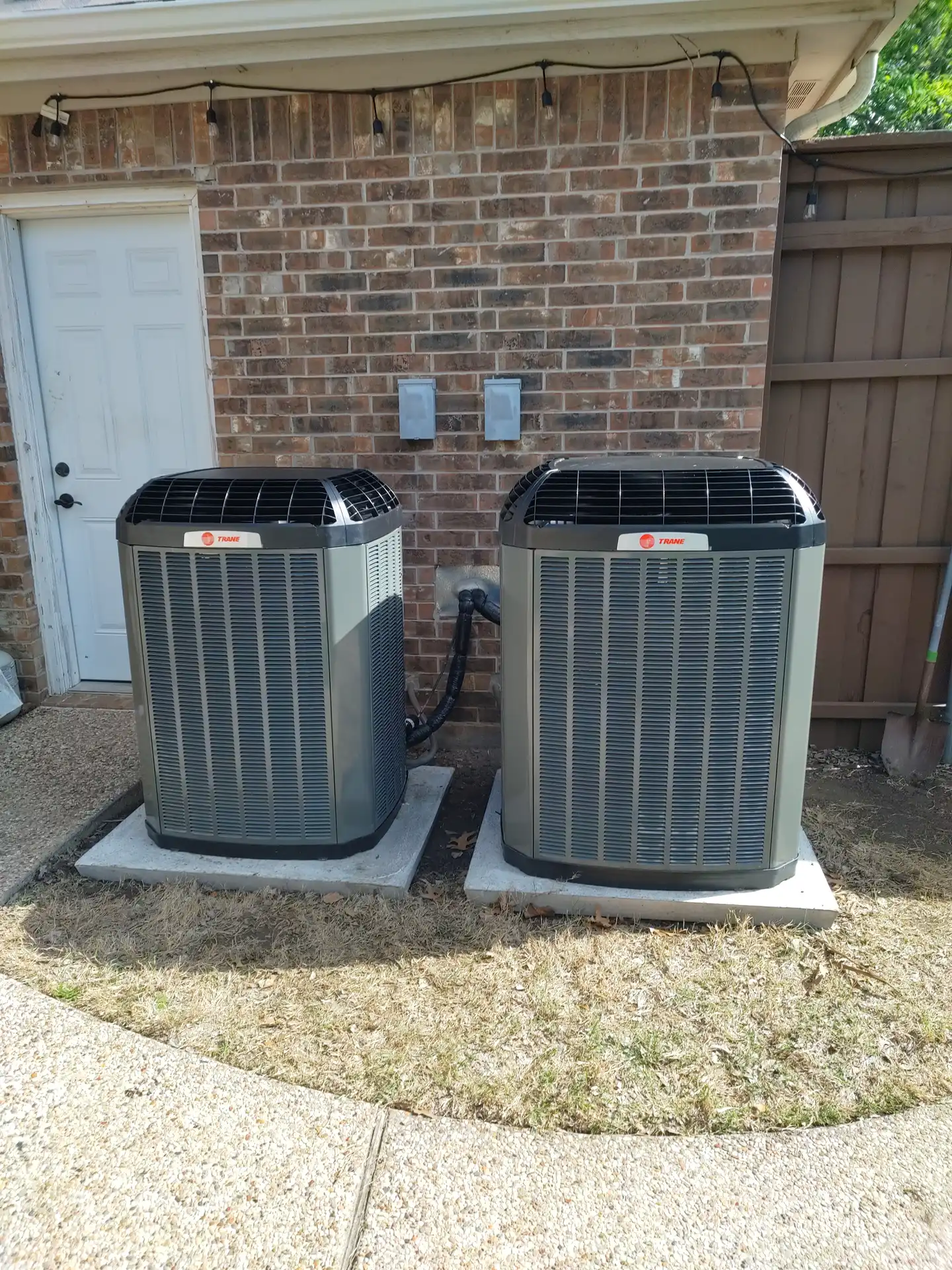 New Completed Dual Trane Ac Condenser Installations